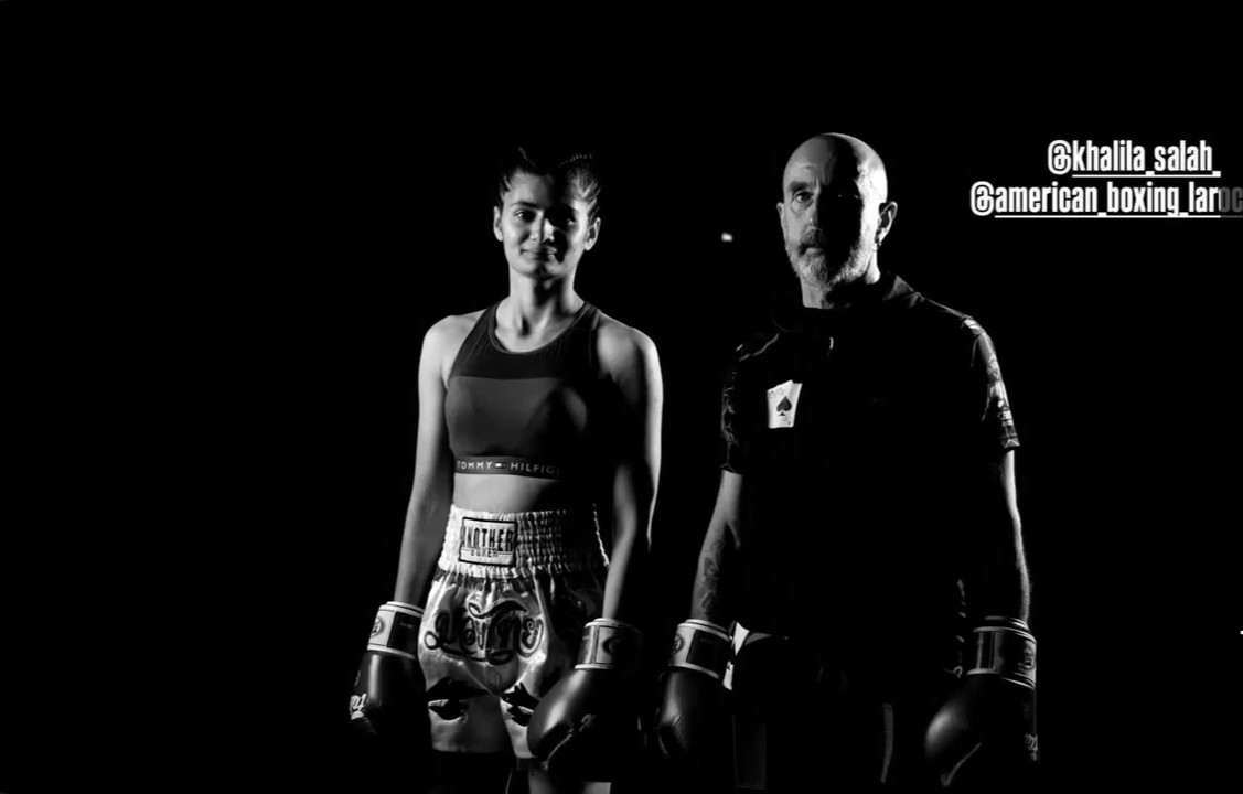 Khalila Salah avec son coach