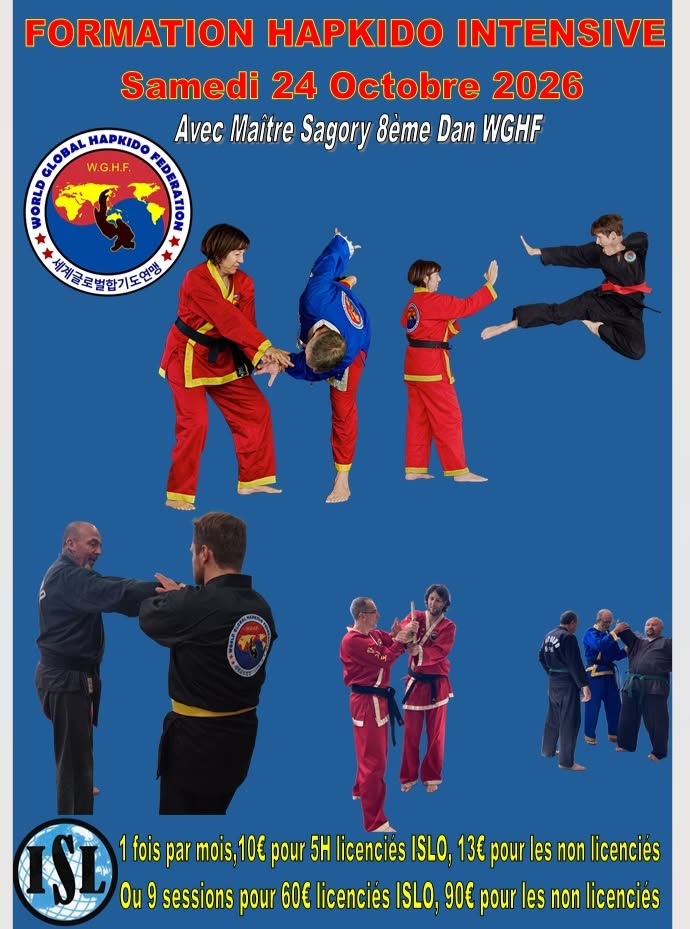 Affiche du stage Hapkido WGHF du 24 octobre 2026 à Magné